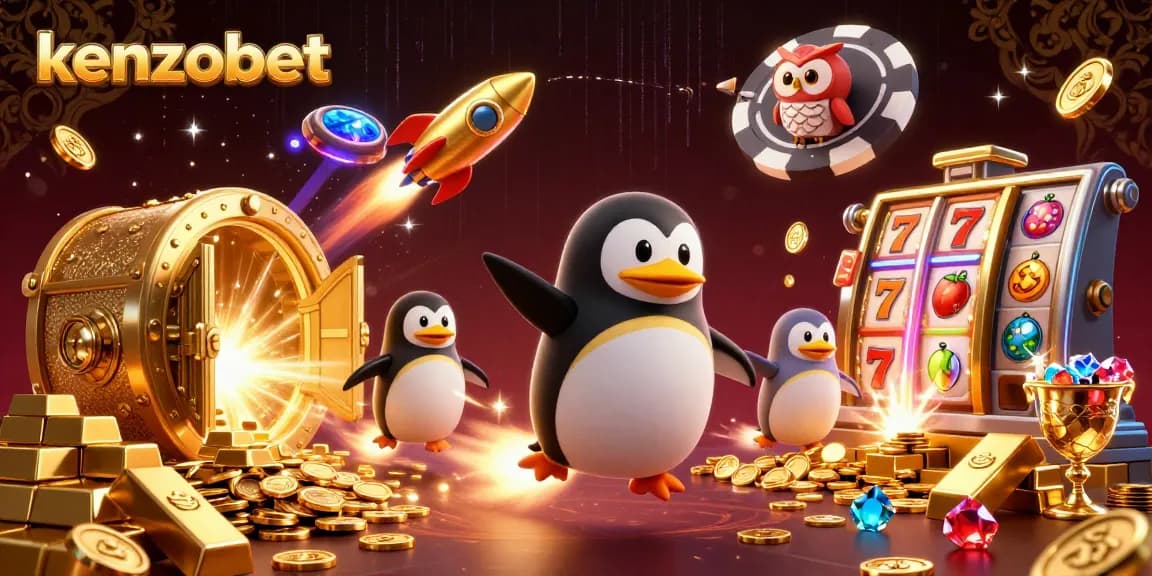Rasakan sensasi bermain di kenzobet bersama penguin emas yang terbang menuju stasiun kasino