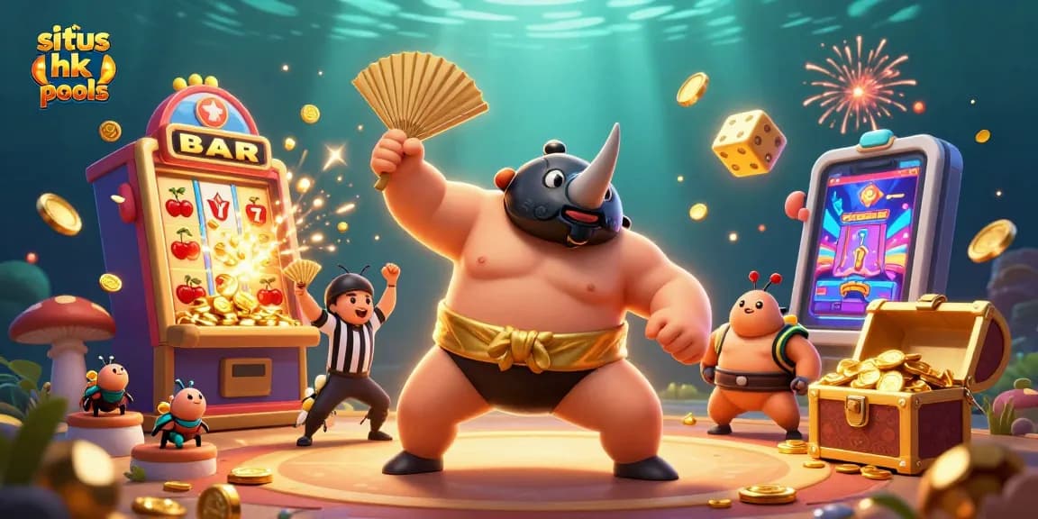 Mengguncang situs hk pools dengan kejuaraan sumo dari kumbang badak dan banyak simbol kasino yang meriah