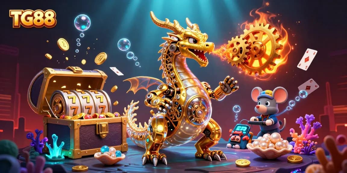 Experience thrilling wins with TG88's captivating golden dragon and glittering treasures.