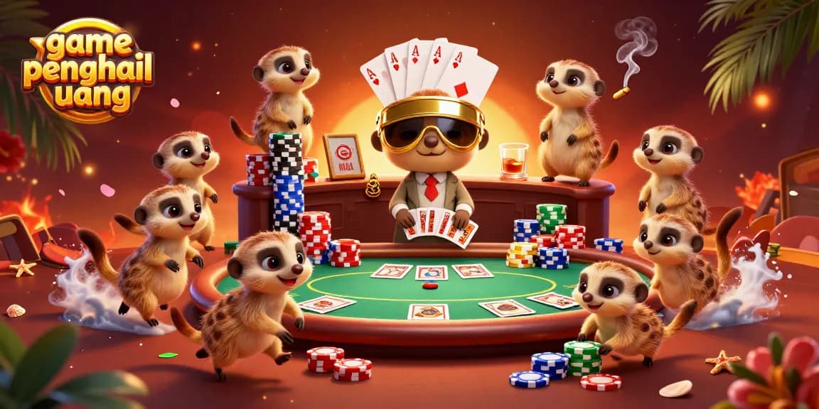 game penghasil uang dengan koloni meerkat menjalankan kasino penuh warna dan dinamis
