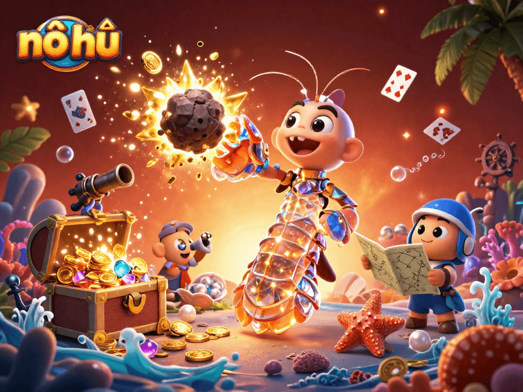 Engage in nổ hũ action as galactic samurai battles an asteroid showering gems.