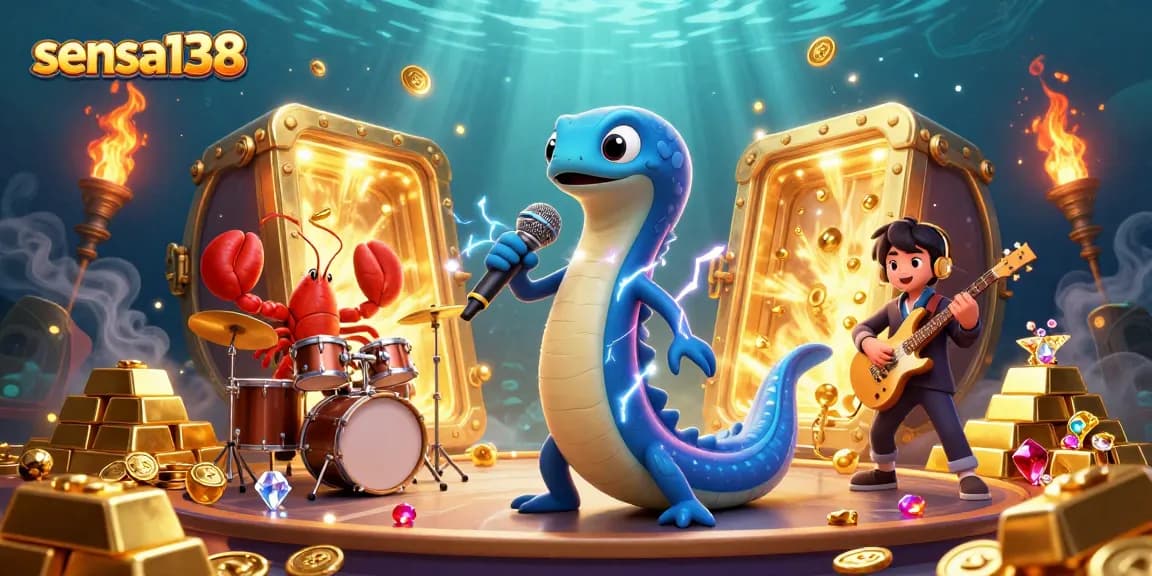 Experience immersive fun with sensa138's electric bet in a vibrant underwater casino scene.