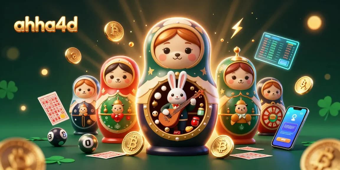 Experience the excitement at ahha4d with engaging lottery games featuring vibrant characters and casino elements.
