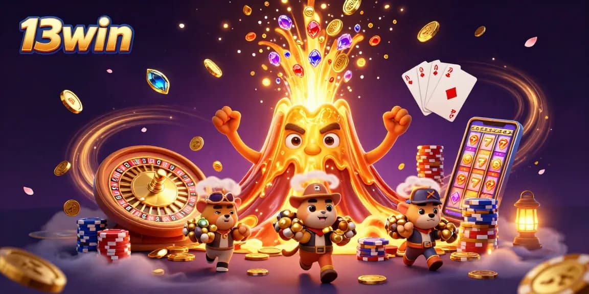 Experience thrilling action at 13win with a vibrant scene of treasure and excitement!