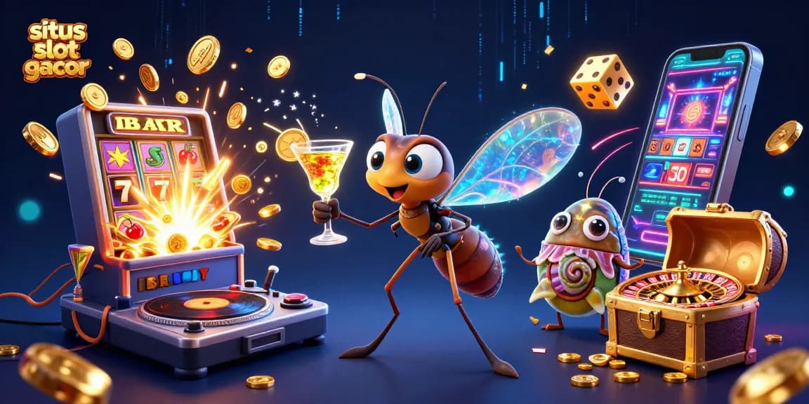 Engage with situs slot gacor as a lively 3D illustration featuring vibrant casino elements.