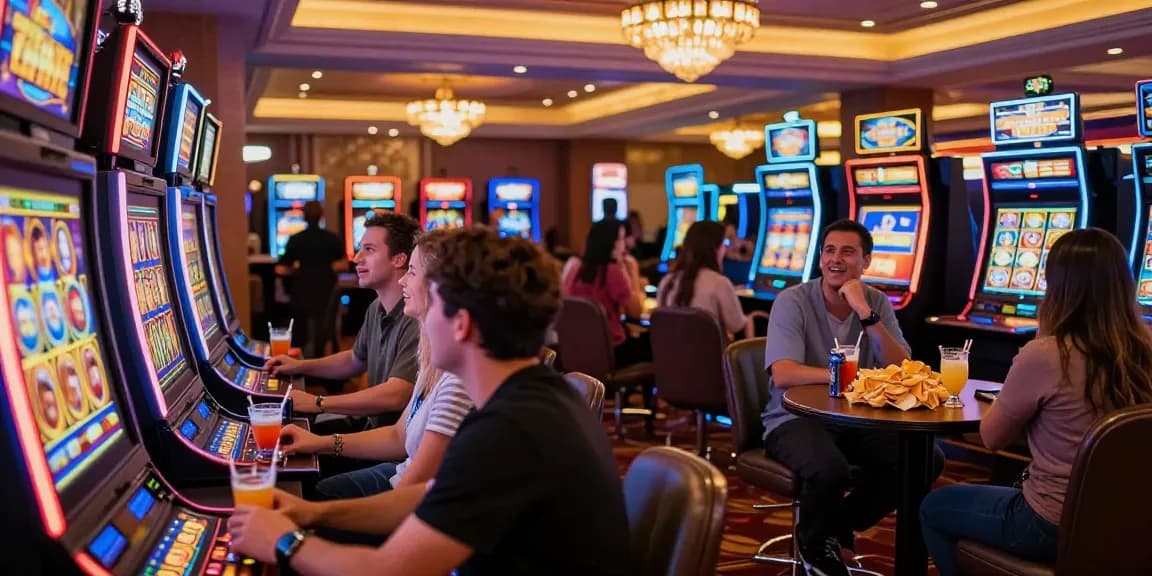 Exciting slot gacor gaming moment in a vibrant casino atmosphere.