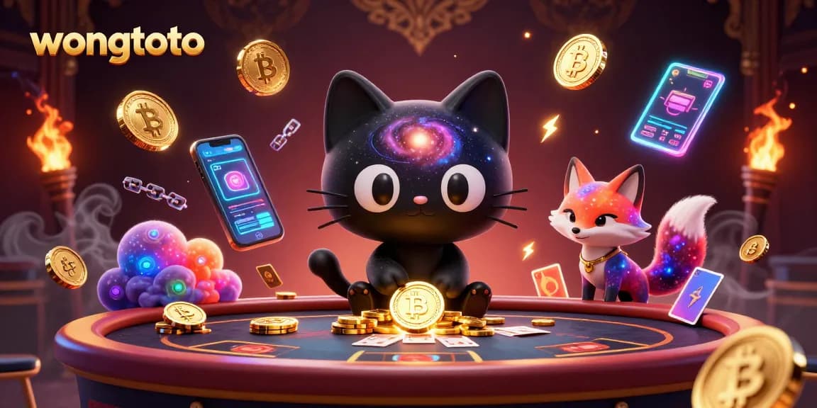 Engage in winning strategies at wongtoto with a vibrant cosmic casino scene featuring unique characters.