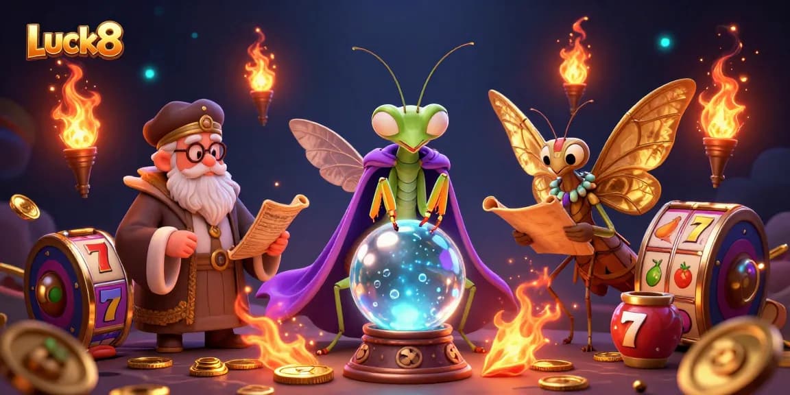 Play at Luck8 with dynamic 3D slots and enchanting fortune-telling characters for vibrant casino engagement.