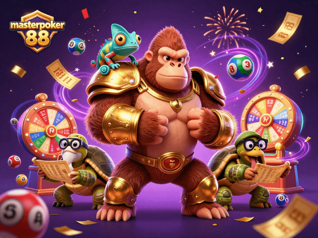 Menangkan permainan masterpoker 88 dengan raja gorila 3D yang kuat dan makhluk legendaris lainnya.