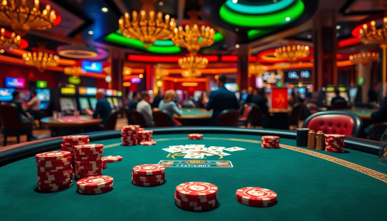 OLYMPUS88 menawarkan pengalaman kasino mewah dengan meja poker dan suasana yang cerah.