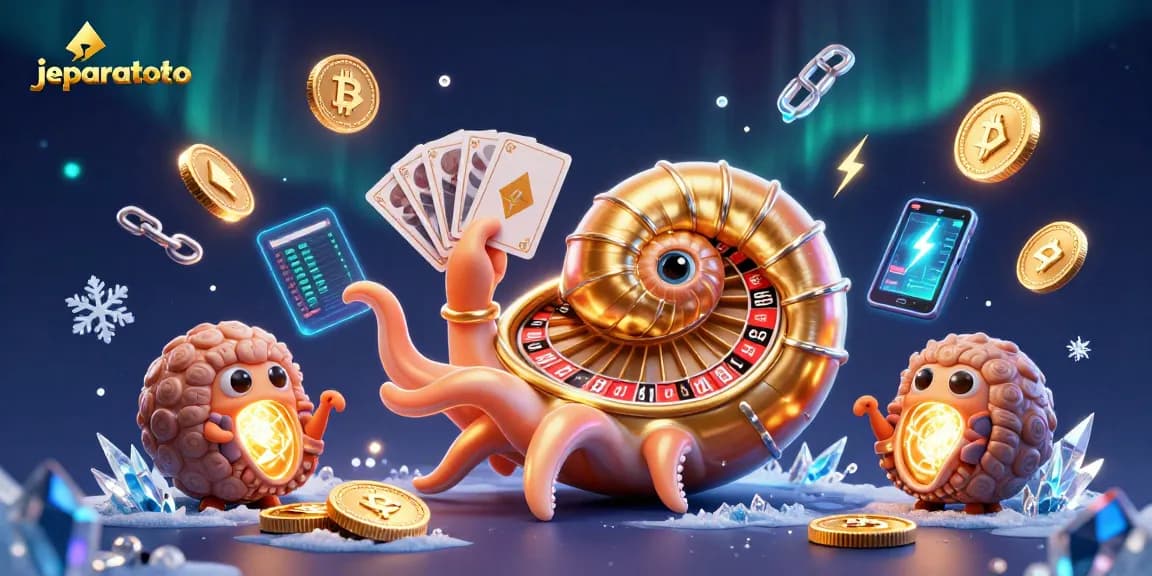 jeparatoto players enjoy a vibrant 3D illustration showcasing wins and crypto coins.
