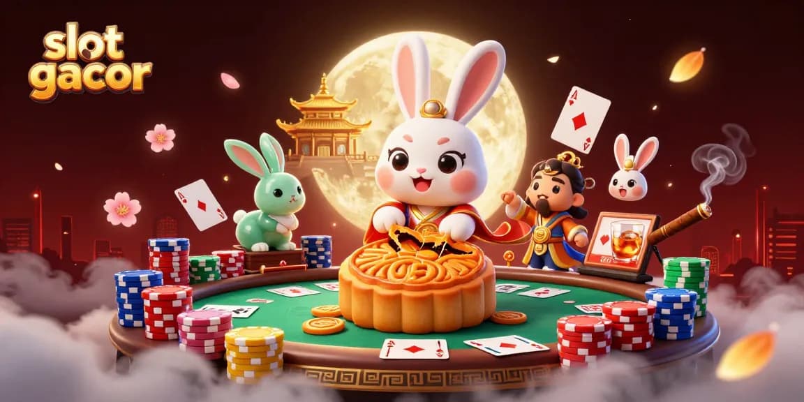 Mencoba slot gacor dalam ilustrasi kasino digital dengan karakter unik dan elemen permainan yang menarik.