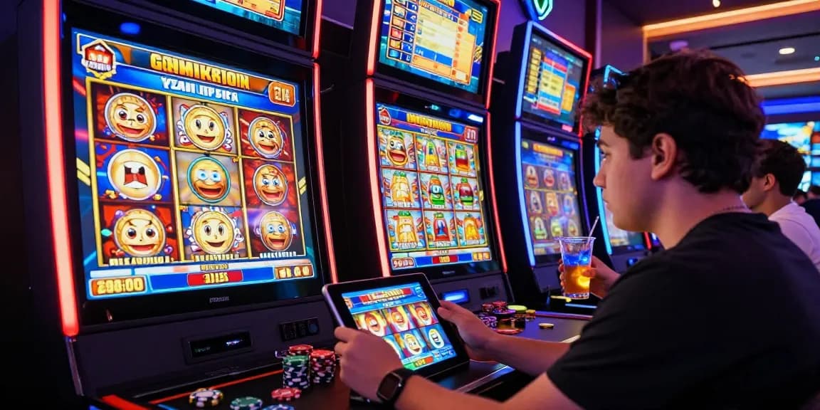 Exciting gaming scene featuring slot gacor games and a focused player enjoying online casino experience.