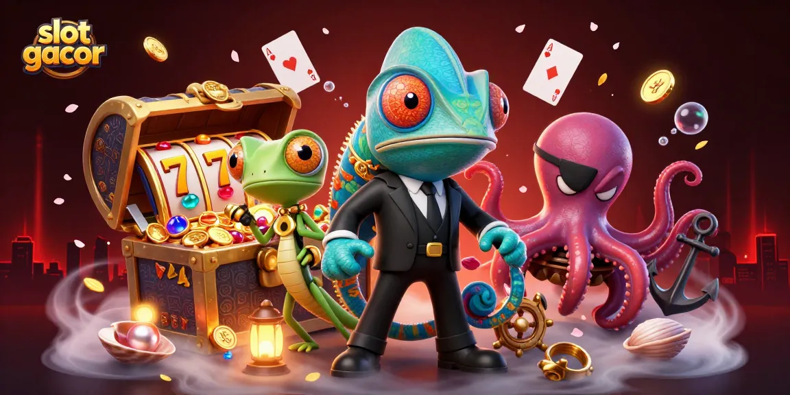 Experience the thrill of slot gacor action with vibrant gameplay and dynamic characters in a rich casino scene.