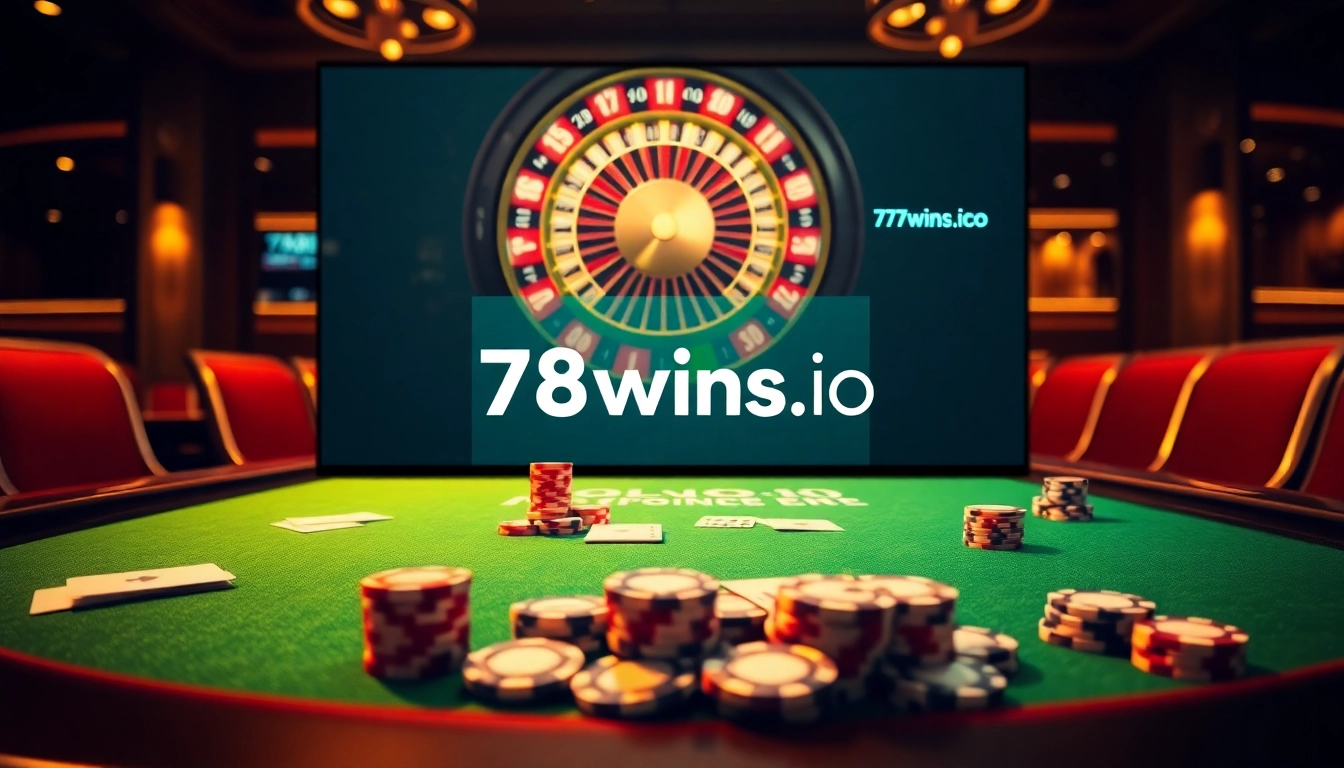 Experience thrilling gameplay at 78wins.io with vibrant casino chips and immersive roulette action.