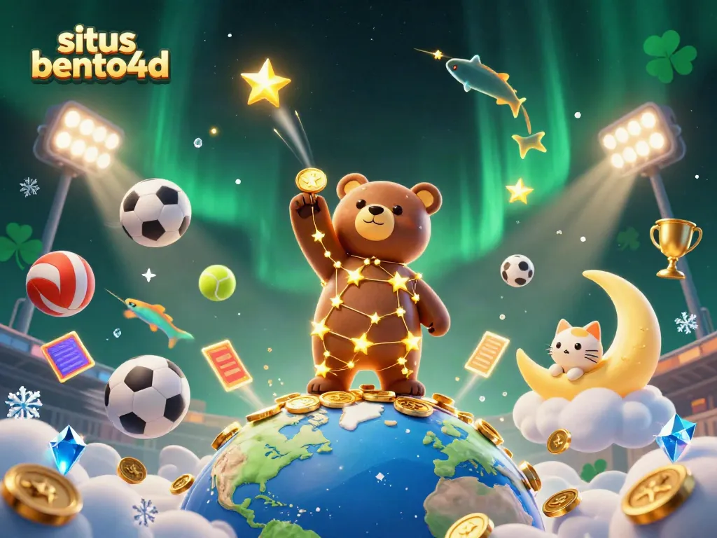 Engage with thrilling games at situs bento4d, featuring winning strategies amidst bright casino elements.
