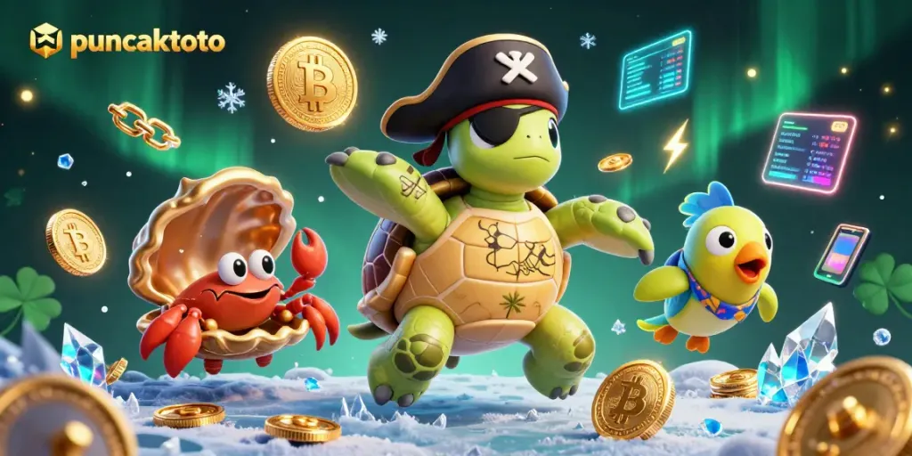 Menangkan puncaktoto dengan ilustrasi kasino digital penuh warna, menampilkan karakter unik dalam suasana ceria.