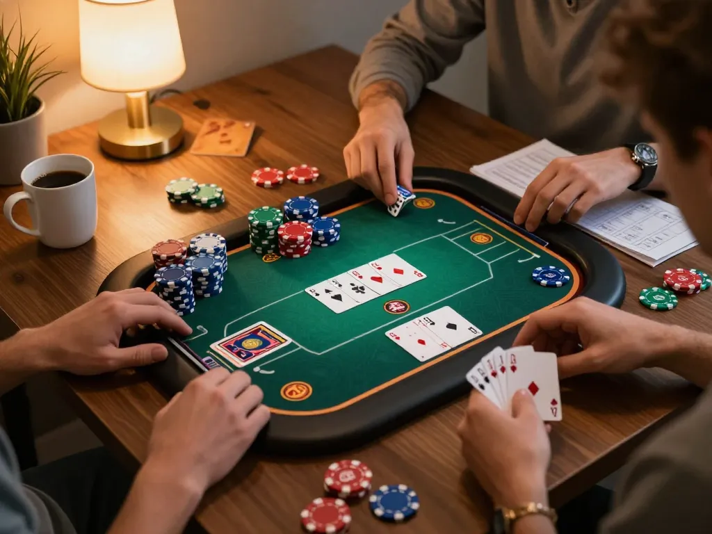 Engaging online game rikvip showing players actively participating in poker strategy.