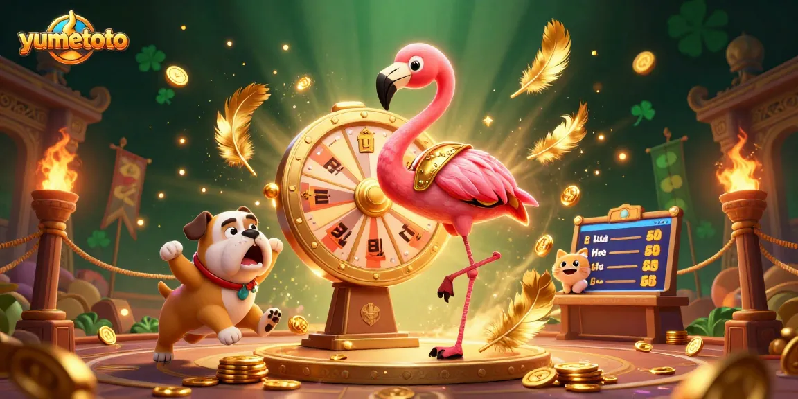 Experience thrilling gameplay at yumetoto with a vibrant prize wheel and exciting casino elements.