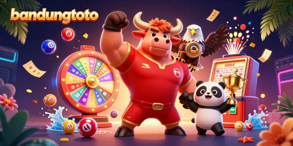 Experience excitement at bandungtoto with cheerful characters and dynamic gambling elements.