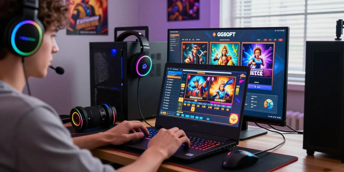 Gila138 saat bermain game slot online dengan headset dan pencahayaan RGB yang menarik.