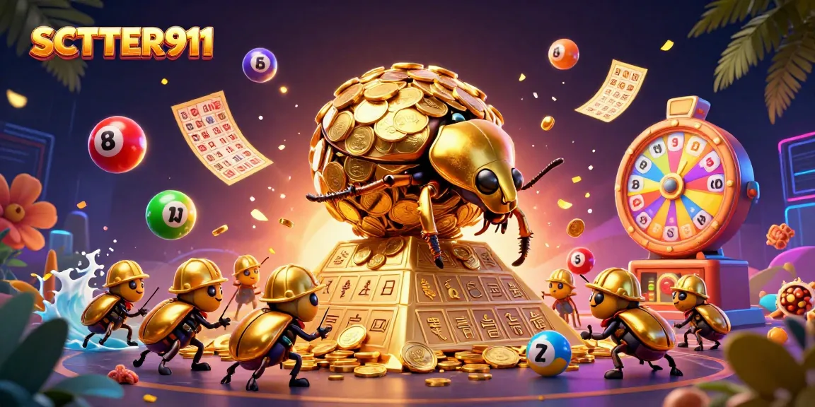 Engage in thrilling SCATTER911 lottery action with golden coins, vibrant game elements, and excitement!