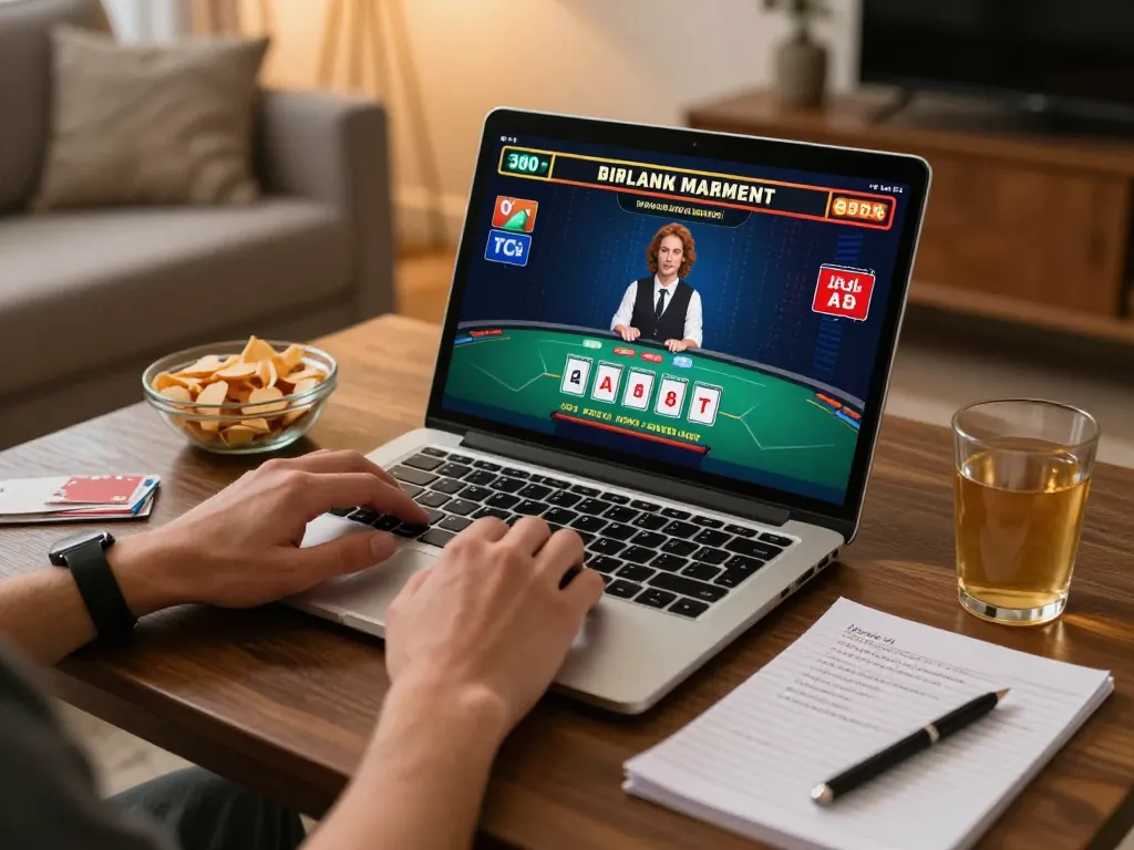 Người chơi tận hưởng trò chơi blackjack với đại lý trực tiếp trên 12bet từ sự thoải mái tại nhà với những ghi chú chiến lược.