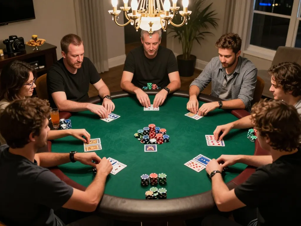 uu88 players engaging in intense Omaha Poker game, showcasing strategy and camaraderie