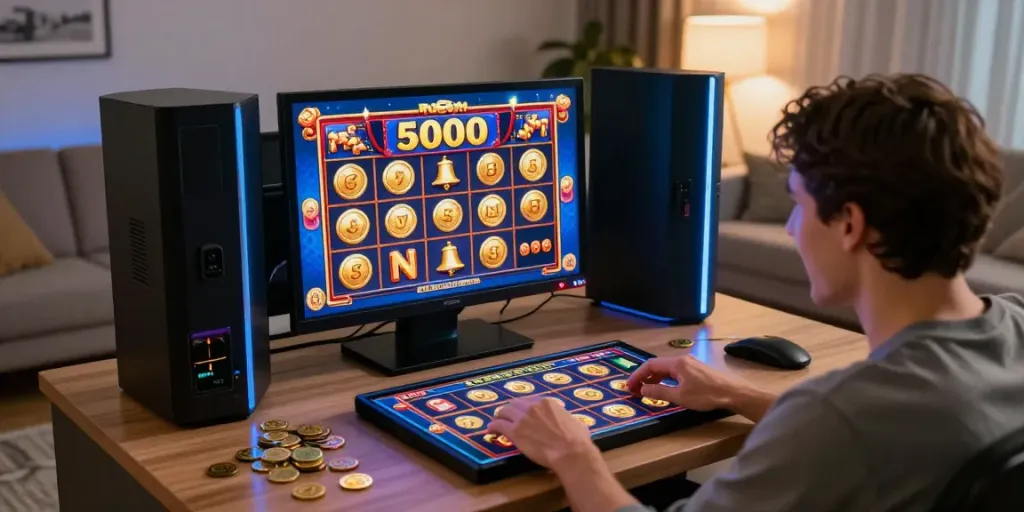 Permainan Slot 5000 di OMTOGEL dengan suasana seru dan modern.