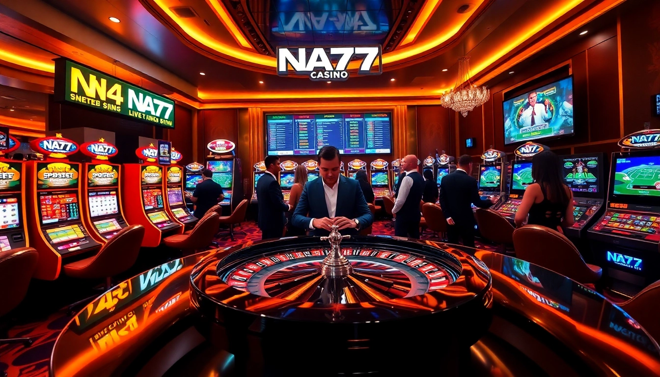 Experience thrilling online gambling at NA777 with professional dealers and vibrant casino games.
