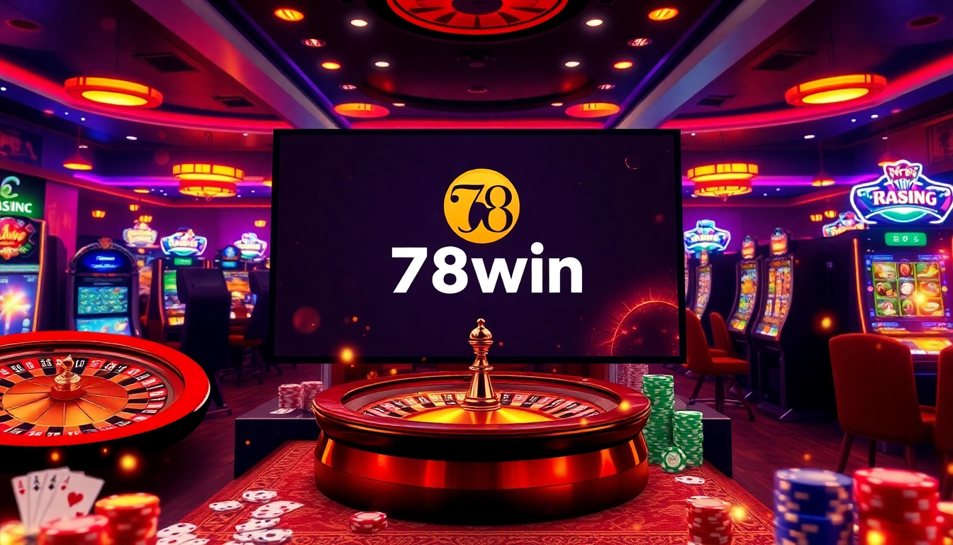 Engaging gaming experience at Nhà cái 78win featuring vibrant casino elements and thrilling visuals.