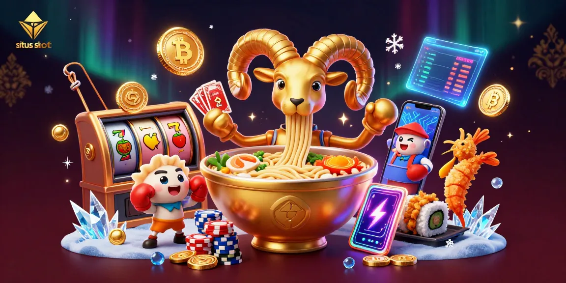 Gambarkan situs slot dengan karakter unik dan simbol slot yang menarik dalam ilustrasi 3D.