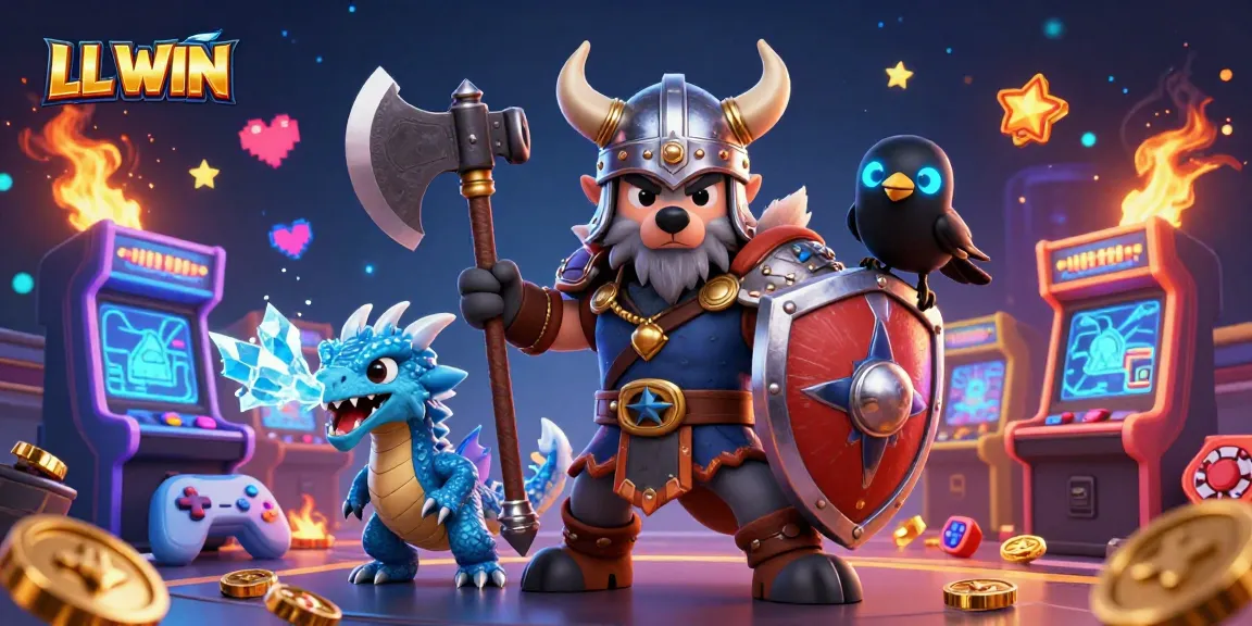 Win big with LL WIN at an exciting online casino, featuring dynamic gaming visuals and vibrant characters.
