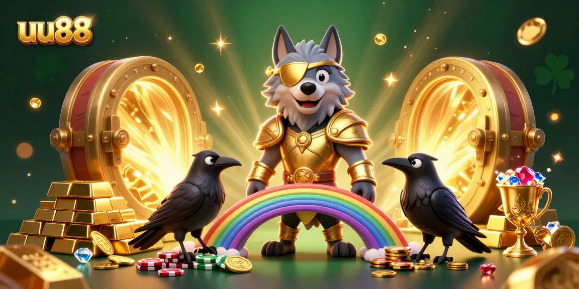 Engage with uu88's epic casino adventure featuring Norse mythology's Odin and sparkling treasures.