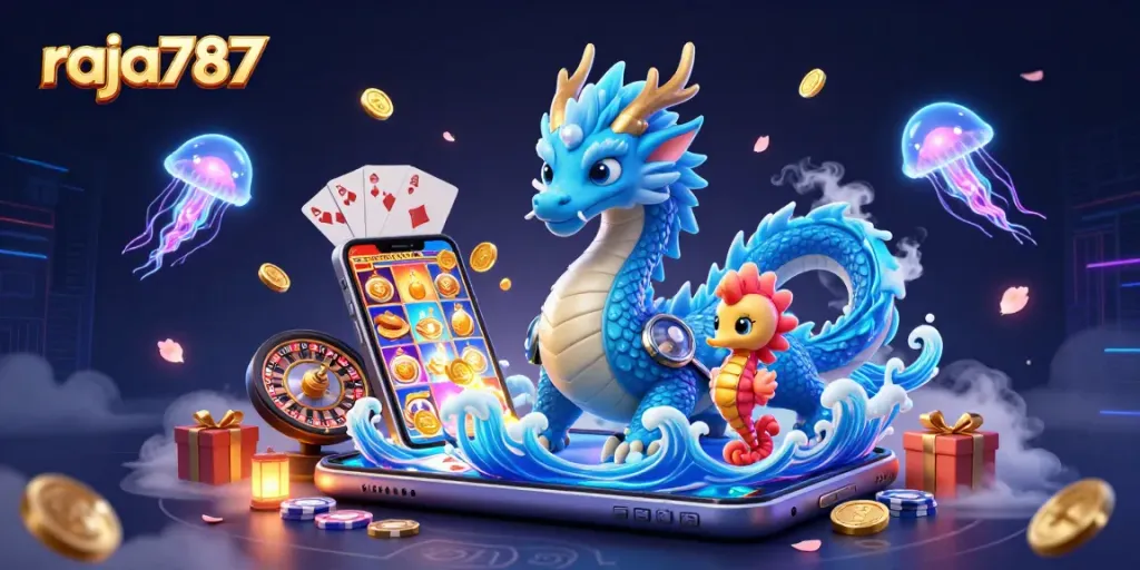 Mengakses raja787 dengan dragon air 3D dan seahorse kesatria sambil menikmati permainan slot