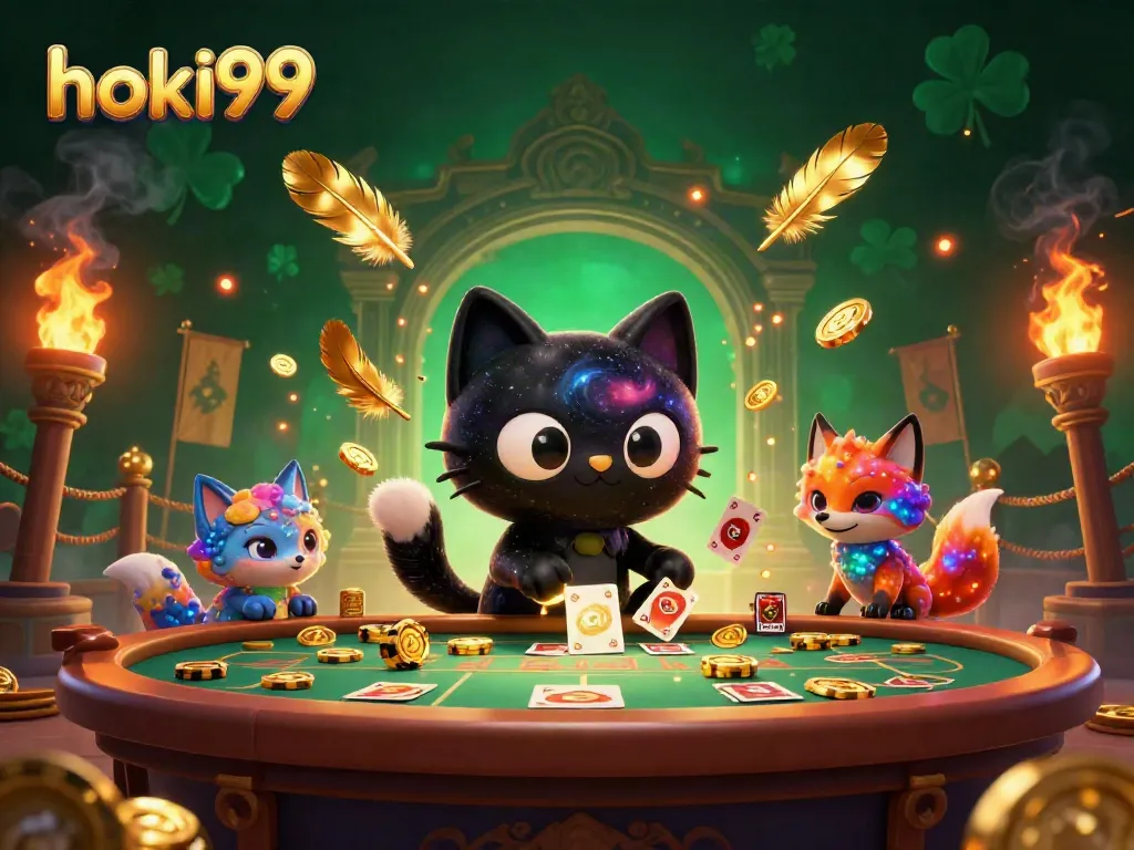 Hoki99 mengundang pemain untuk bermain dengan kucing hitam 3D di kasino kosmik