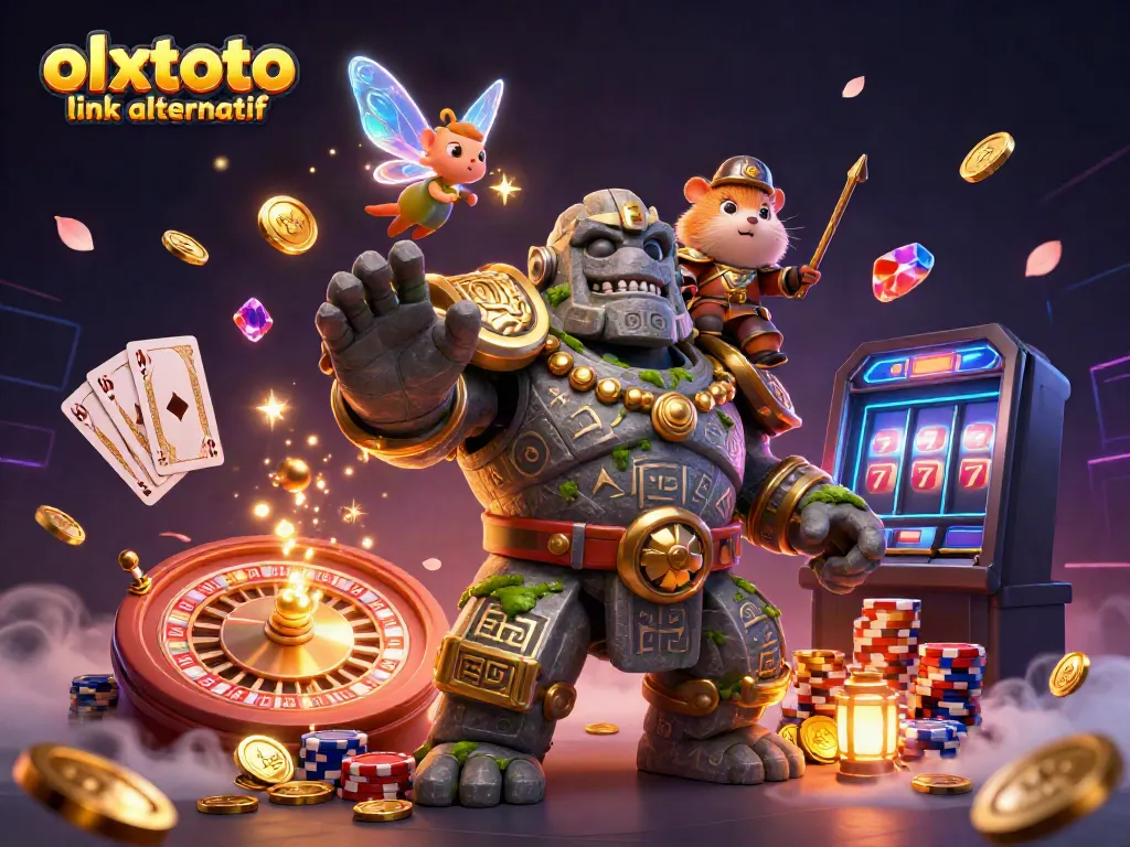 Experience thrilling games with olxtoto link alternatif in a magical 3D casino landscape.