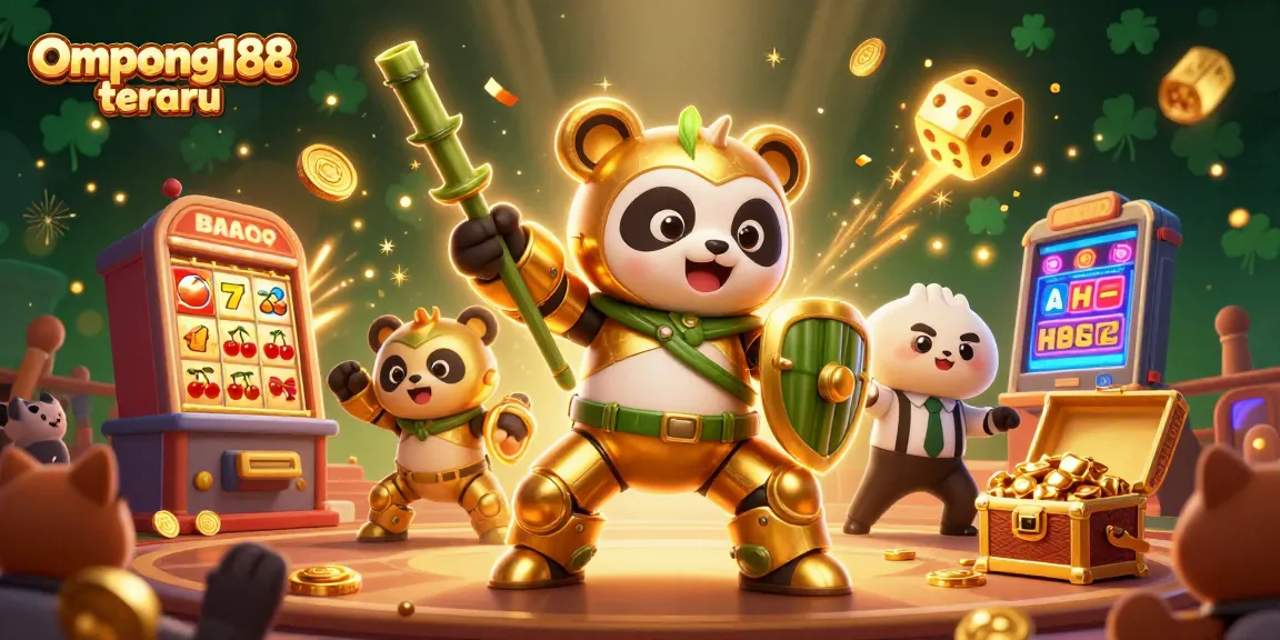 Ompong188 terbaru hadir dengan mesin slot 3D yang menggelegar di antara karakter lucu dan elemen kasino berkilau.