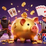 Taruhan saat login diva4d dengan celengan sumo emas dan elemen kasino yang menarik.