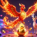Bujangtoto hadir dengan ilustrasi 3D menakjubkan, phoenix berapi dan elemen kasino interaktif.