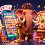 Engage with PAKDE4D lottery excitement featuring a vibrant scene with a woolly mammoth bouncer.
