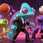 Engage with sl888's thrilling casino scene featuring dynamic game elements and vibrant characters.
