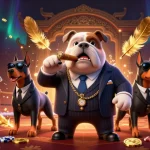 Engage with sunwin đổi thưởng through a vibrant casino scene featuring a mafia boss bulldog.