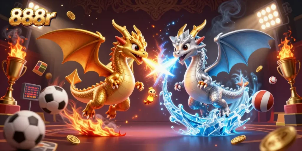 Engage in thrilling gameplay on 888r with dynamic sports elements and enchanting dragons.