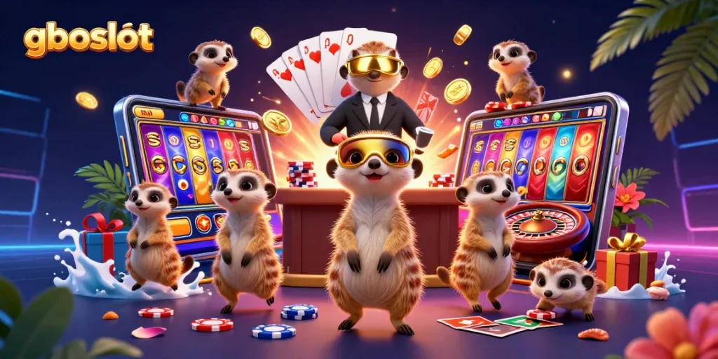 gboslot menghadirkan koloninya, meerkat mengelola kasino dengan dinamis dan penuh warna.