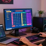 Engaging online gaming scene featuring situs togel on a vibrant digital interface.
