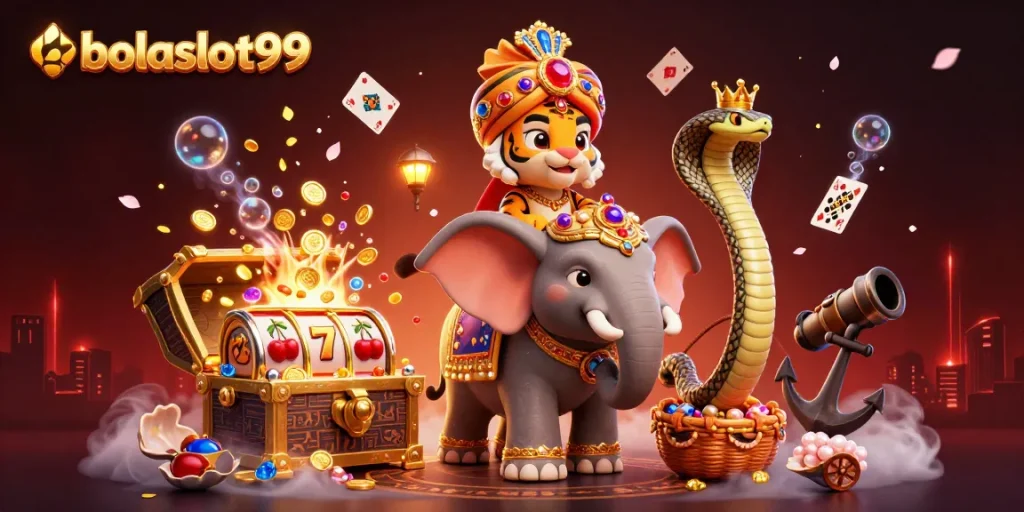 Experience exhilarating gameplay at bolaslot99 with vibrant 3D visuals featuring captivating casino elements.