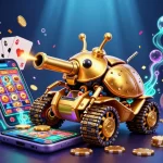 Experience slot gacor excitement with a golden beetle tank and vibrant casino atmosphere.