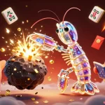 Experience the thrill of 77rp as a galactic samurai retrieves golden gems in a rich casino environment.